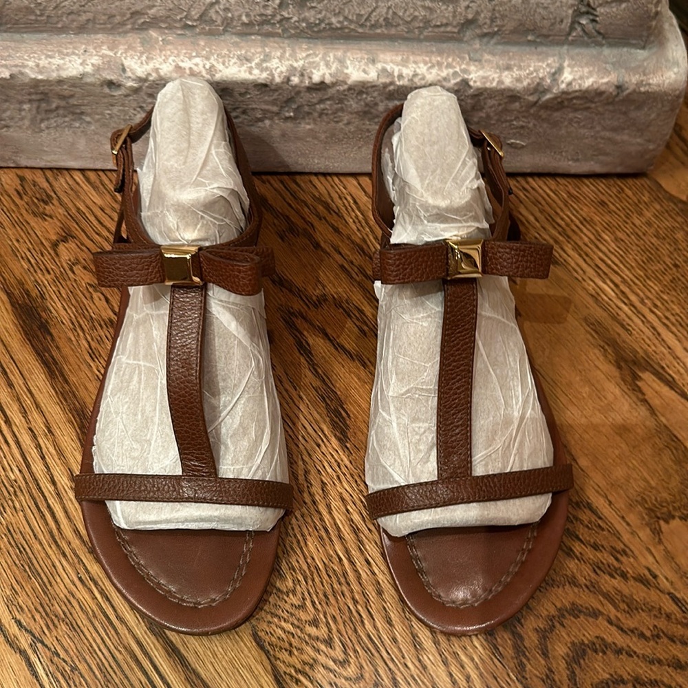 KATE SPADE Leather Bow Sandals SZ 6.5
